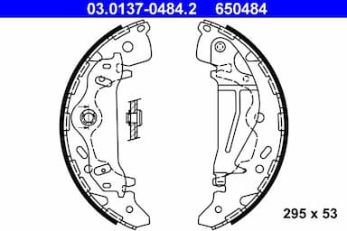 Bremžu loku komplekts ATE 03.0137-0484.2 1