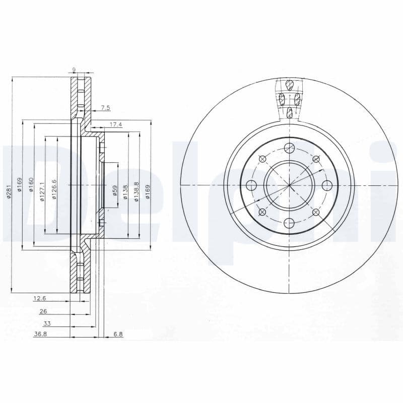 Bremžu diski DELPHI BG3699 1