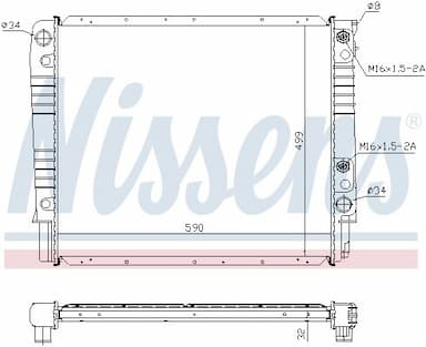 Radiators, Motora dzesēšanas sistēma NISSENS 65530A 5