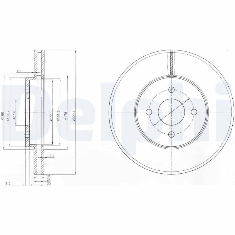 Bremžu diski DELPHI BG3742 1