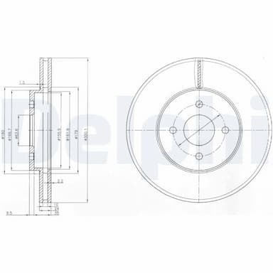 Bremžu diski DELPHI BG3742 1