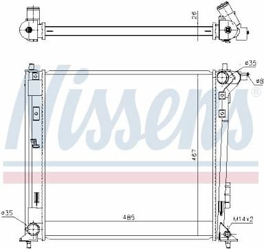 Radiators, Motora dzesēšanas sistēma NISSENS 606605 5