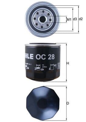 Eļļas filtrs KNECHT OC 28 1