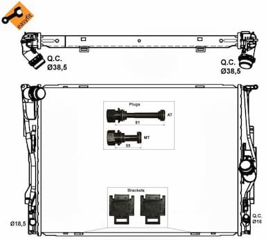 Radiators, Motora dzesēšanas sistēma NRF 53474 5