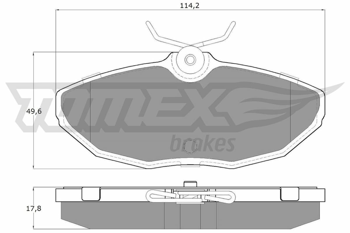 Bremžu uzliku kompl., Disku bremzes TOMEX Brakes TX 19-54 1