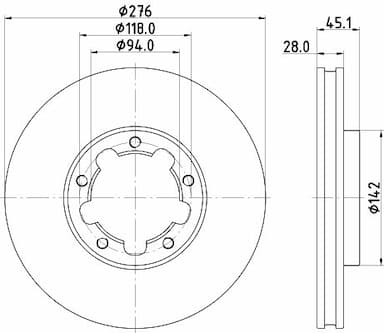 Bremžu diski HELLA 8DD 355 133-431 4