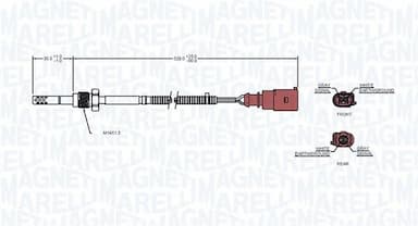 Devējs, Izplūdes gāzu temperatūra MAGNETI MARELLI 172000029010 2