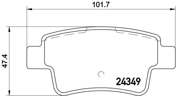 Bremžu uzliku kompl., Disku bremzes BREMBO P 23 104 1