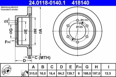 Bremžu diski ATE 24.0118-0140.1 1