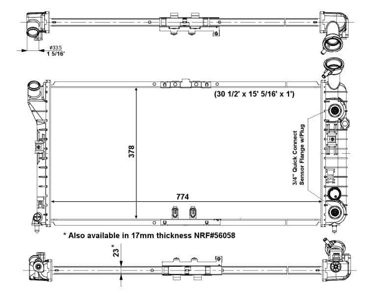 Radiators, Motora dzesēšanas sistēma NRF 56004 1