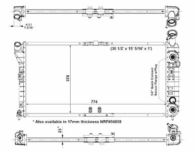 Radiators, Motora dzesēšanas sistēma NRF 56004 1