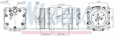 Kompresors, Gaisa kond. sistēma NISSENS 89160 5