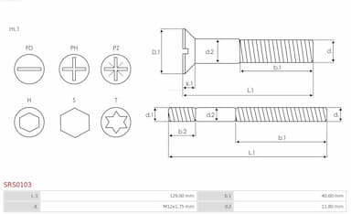 Remkomplekts, Ģenerators AS-PL SRS0103 2