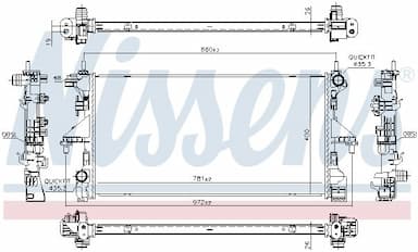 Radiators, Motora dzesēšanas sistēma NISSENS 606554 5