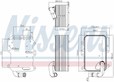 Eļļas radiators, Motoreļļa NISSENS 90807 6