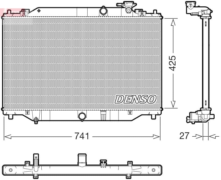 Radiators, Motora dzesēšanas sistēma DENSO DRM44052 1