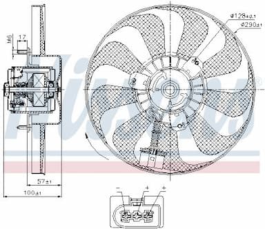 Ventilators, Motora dzesēšanas sistēma NISSENS 85684 6