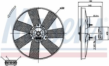 Ventilators, Motora dzesēšanas sistēma NISSENS 85538 6