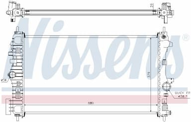 Radiators, Motora dzesēšanas sistēma NISSENS 630716 5