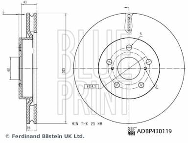 Bremžu diski BLUE PRINT ADBP430119 1