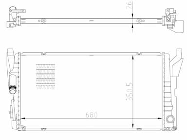 Radiators, Motora dzesēšanas sistēma NRF 50039 5