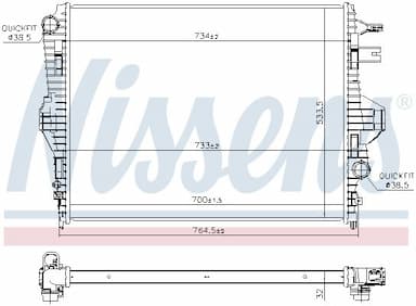 Radiators, Motora dzesēšanas sistēma NISSENS 65297 2