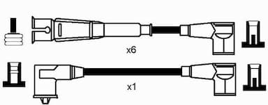 Augstsprieguma vadu komplekts NGK 0743 2