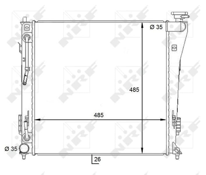 Radiators, Motora dzesēšanas sistēma NRF 59087 1