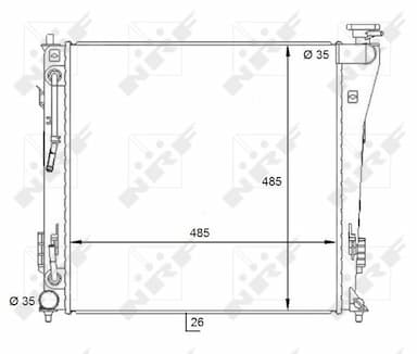 Radiators, Motora dzesēšanas sistēma NRF 59087 1