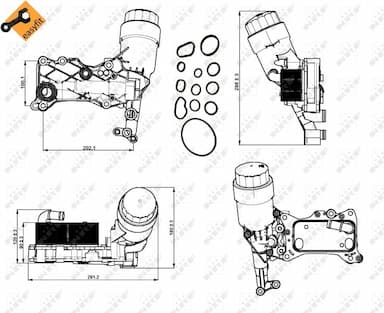 Korpuss, Eļļas filtrs NRF 31350 5