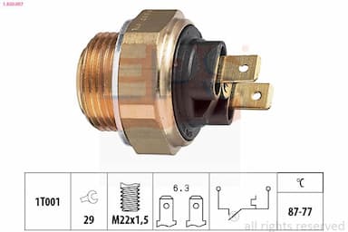 Termoslēdzis, Radiatora ventilators EPS 1.850.007 1