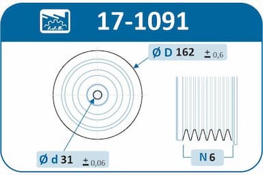 Piedziņas skriemelis, Kloķvārpsta IJS GROUP 17-1091 2