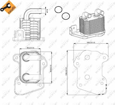 Eļļas radiators, Motoreļļa NRF 31345 5