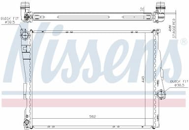 Radiators, Motora dzesēšanas sistēma NISSENS 60782A 6