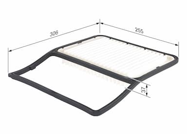 Gaisa filtrs BOSCH F 026 400 227 5