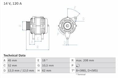 Ģenerators BOSCH 0 986 049 400 1