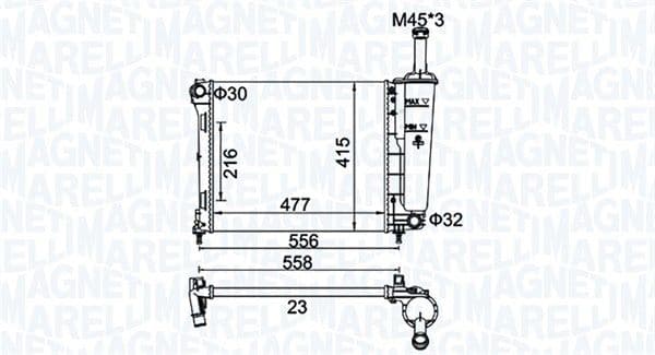 Radiators, Motora dzesēšanas sistēma MAGNETI MARELLI 350213183900 1