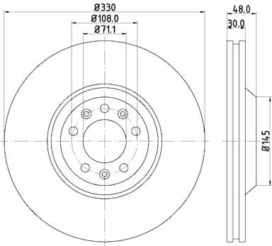 Bremžu diski HELLA 8DD 355 128-221 1