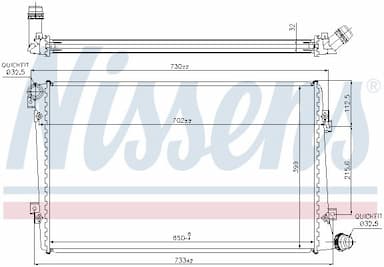 Radiators, Motora dzesēšanas sistēma NISSENS 65292 6