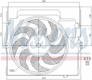 Ventilators, Motora dzesēšanas sistēma NISSENS 85645 6