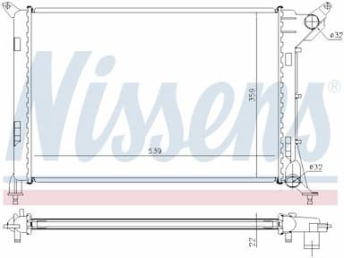 Radiators, Motora dzesēšanas sistēma NISSENS 69702A 6