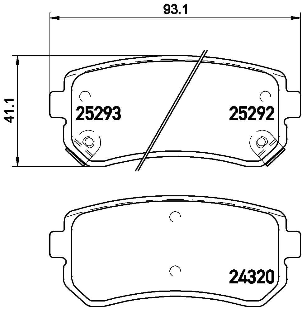 Bremžu uzliku kompl., Disku bremzes BREMBO P 30 051 1