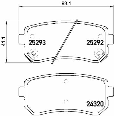 Bremžu uzliku kompl., Disku bremzes BREMBO P 30 051 1