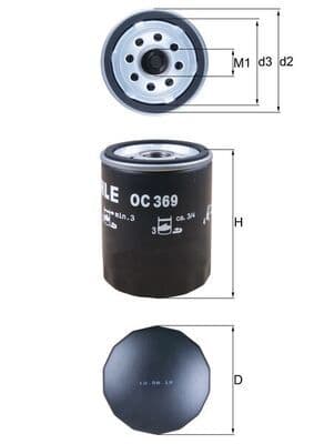 Eļļas filtrs KNECHT OC 369 1