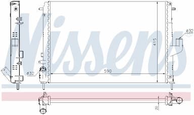 Radiators, Motora dzesēšanas sistēma NISSENS 637613 5