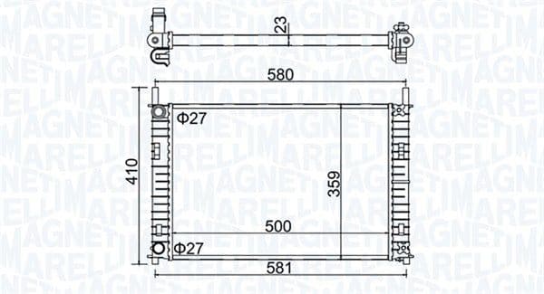 Radiators, Motora dzesēšanas sistēma MAGNETI MARELLI 350213152700 1