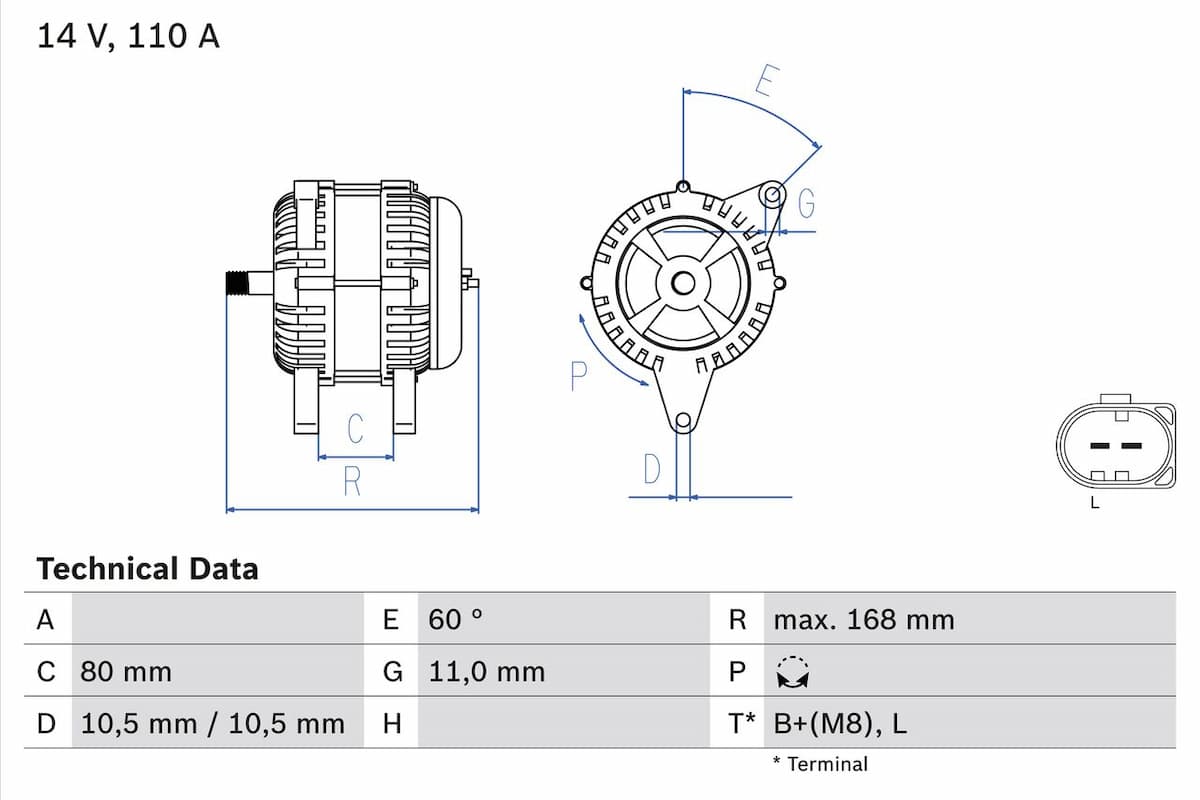 Ģenerators BOSCH 0 986 080 060 1