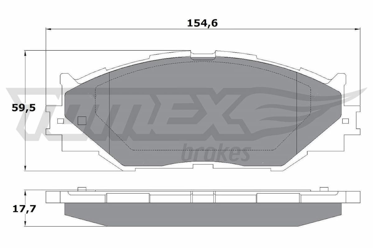 Bremžu uzliku kompl., Disku bremzes TOMEX Brakes TX 17-62 1