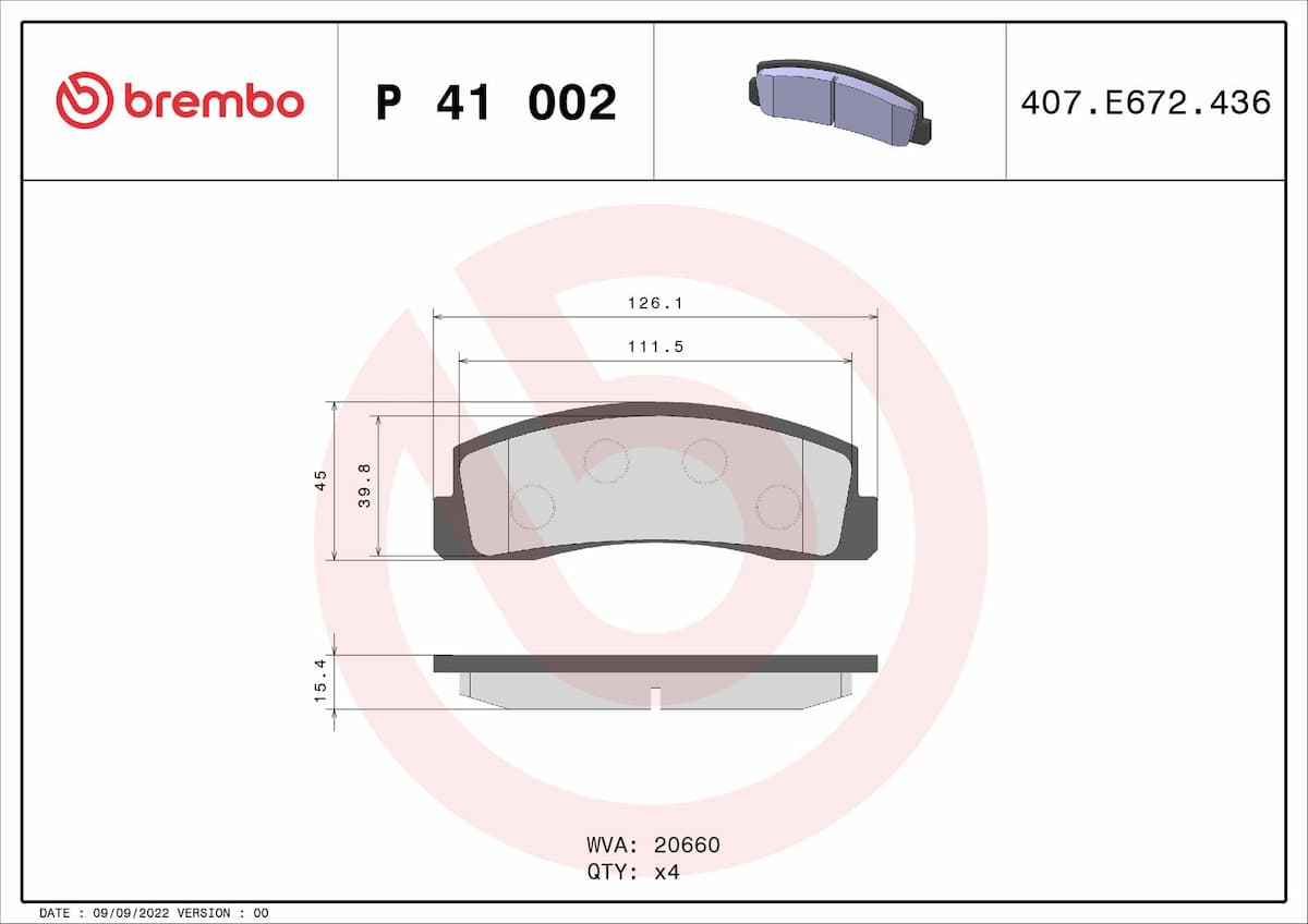 Bremžu uzliku kompl., Disku bremzes BREMBO P 41 002 1