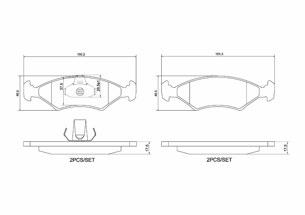 Bremžu uzliku kompl., Disku bremzes BREMBO P 24 043 1